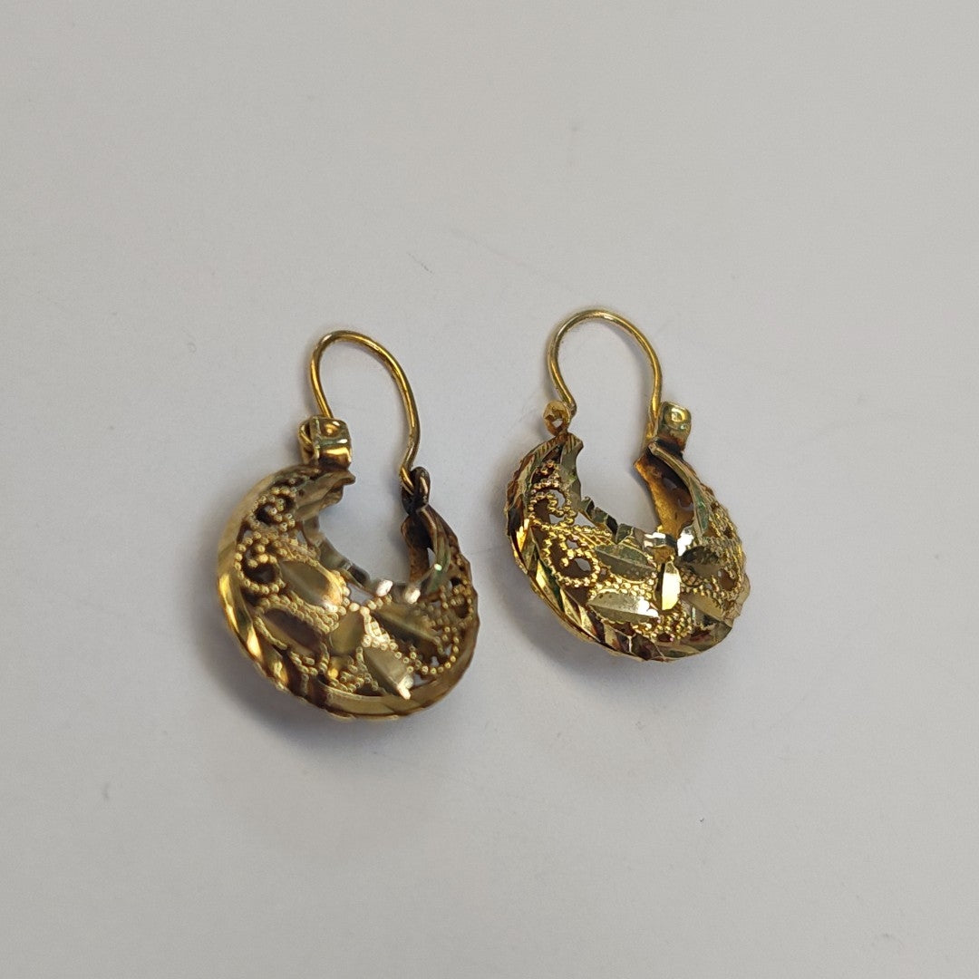 ARRACADAS PAR ORO 14 K 2.3 GRMS (SEMINUEVO)