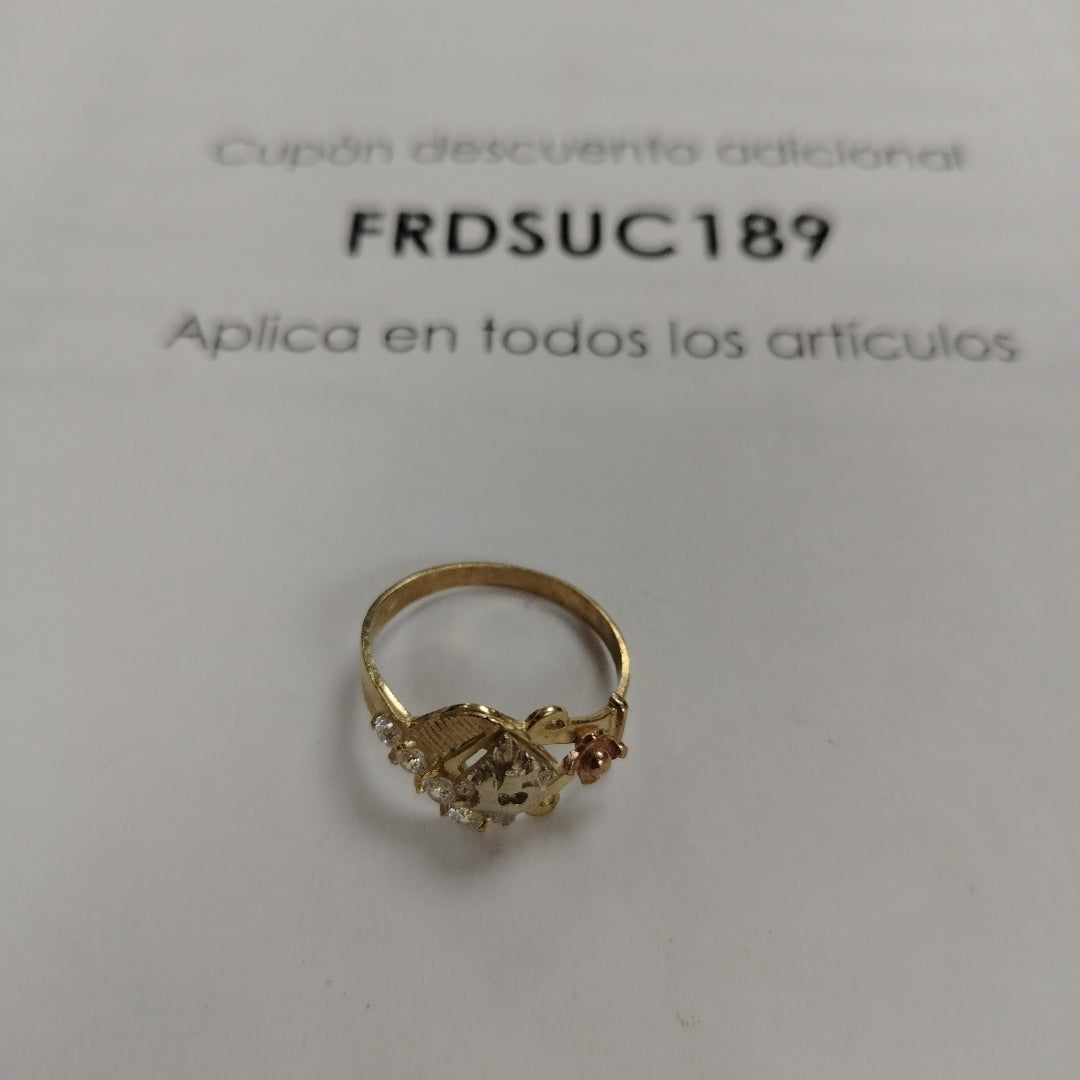 ANILLITO ORO COMBINADO 10 K 3 GRMS (SEMINUEVO)