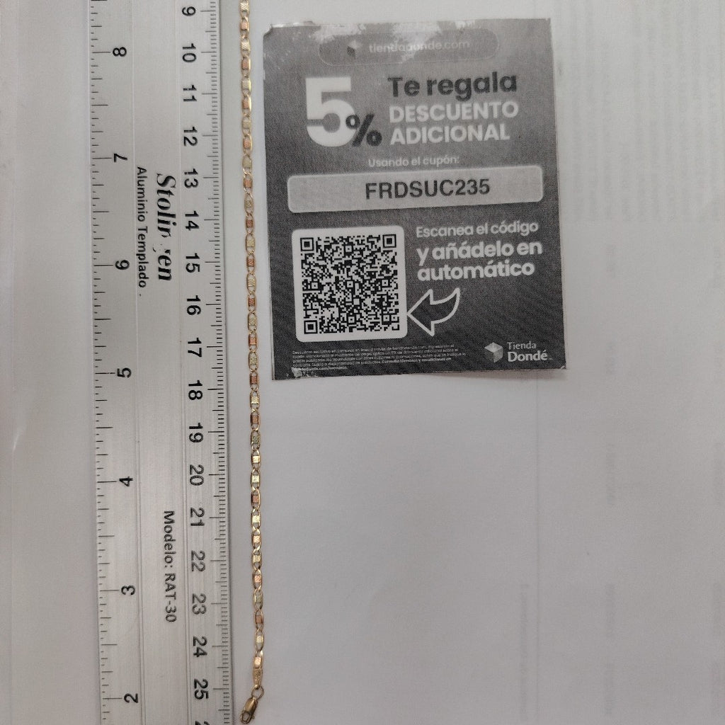 CADENA ORO, ORO COMBINADO 10 K 1.6 GRMS (SEMINUEVO)