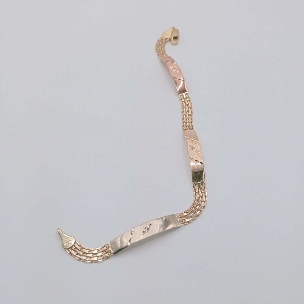 PULSERA ORO COMBINADO 10 K 4.6 GRMS (SEMINUEVO)