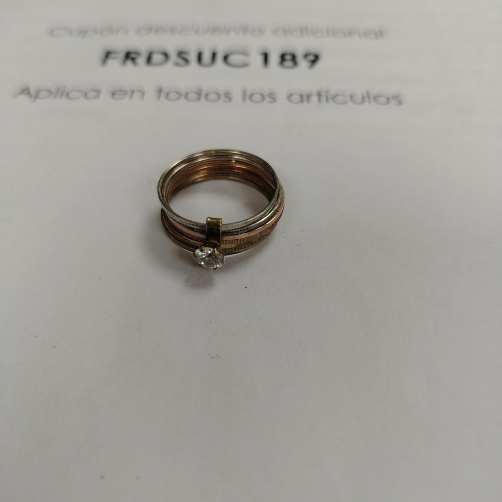 SEMANARIO DE ARGOLLAS ORO COMBINADO 10 K 3.4 GRMS (SEMINUEVO)