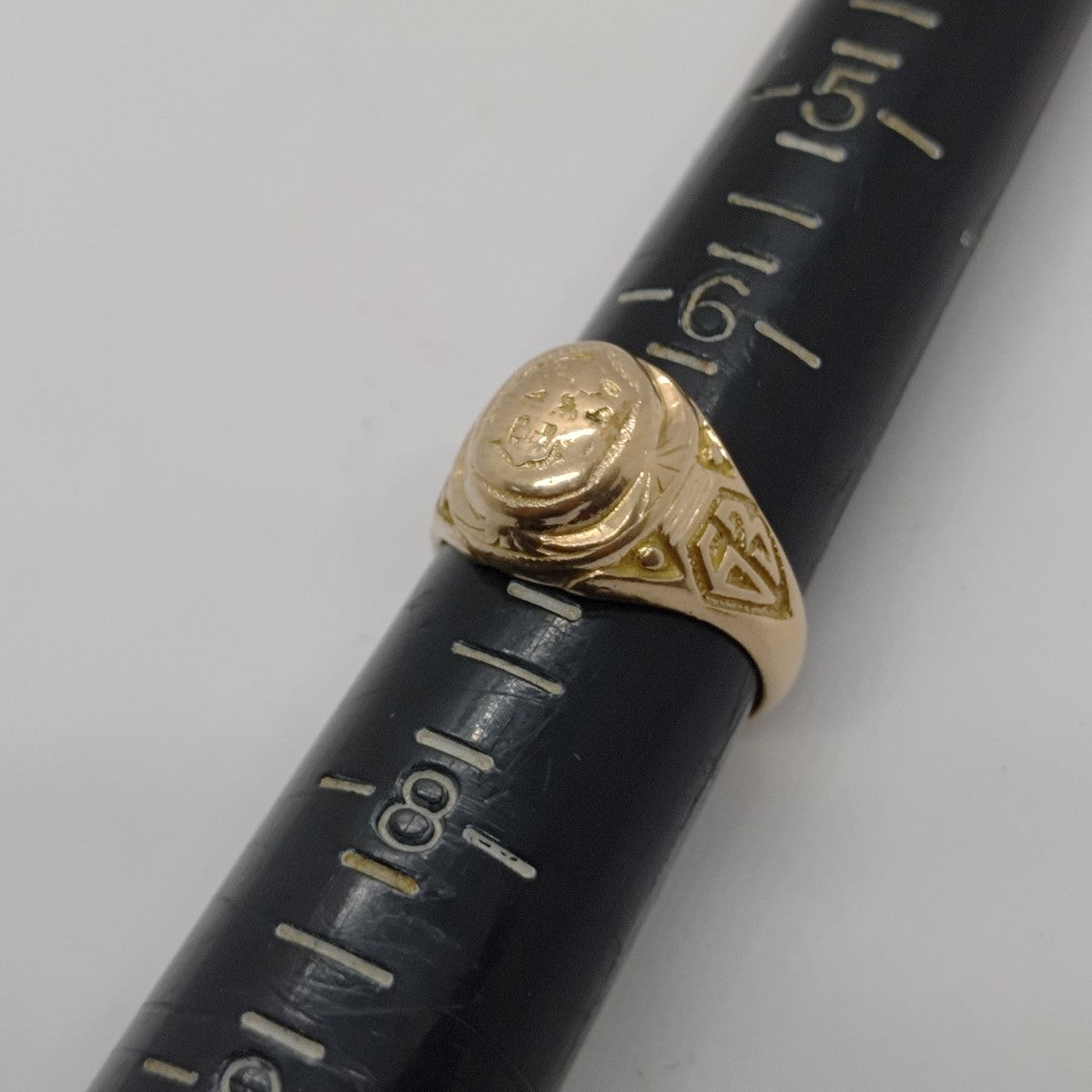 ANILLO DE GRADUACIÓN ORO 14 K 7.5 GRMS (SEMINUEVO)