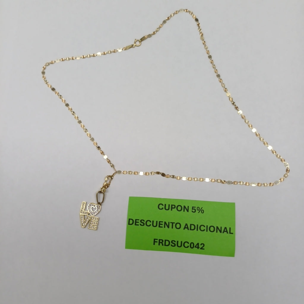 CADENA, DIJE ORO 14 K 3.7 GRMS (SEMINUEVO)
