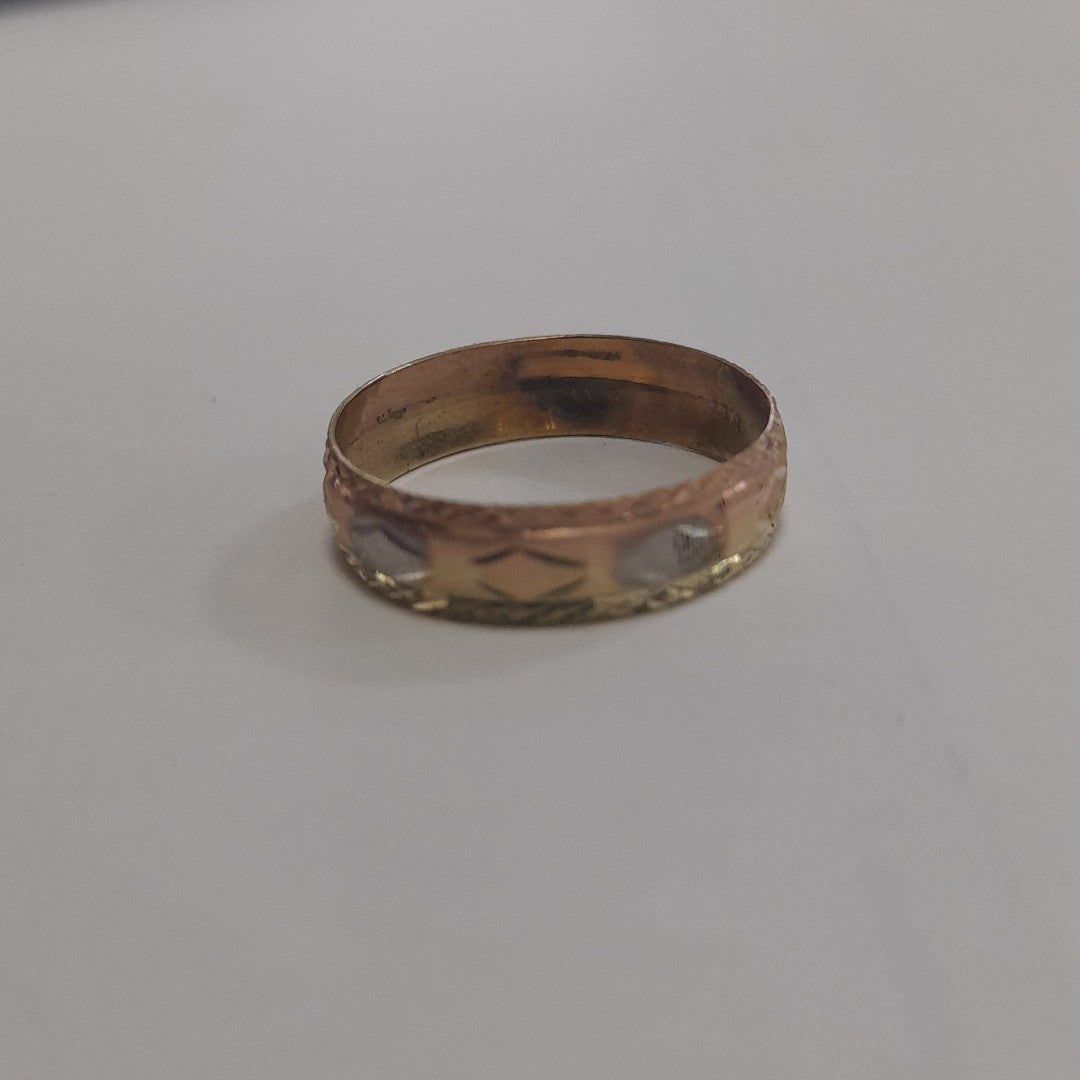 ARGOLLA ORO, ORO COMBINADO 10 K 1.3 GRMS (SEMINUEVO)