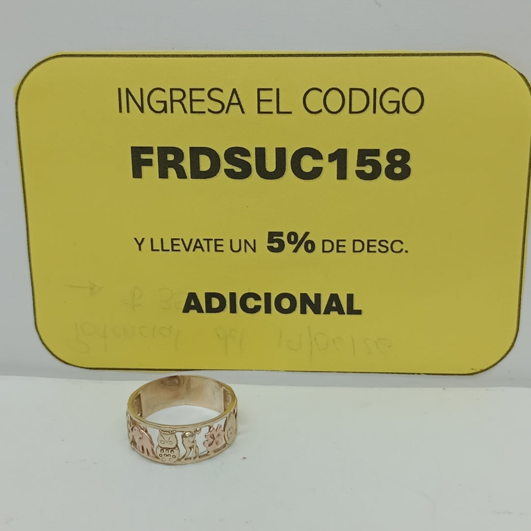 ARGOLLA DE LA SUERTE ORO 10 K 2.8 GRMS (SEMINUEVO)