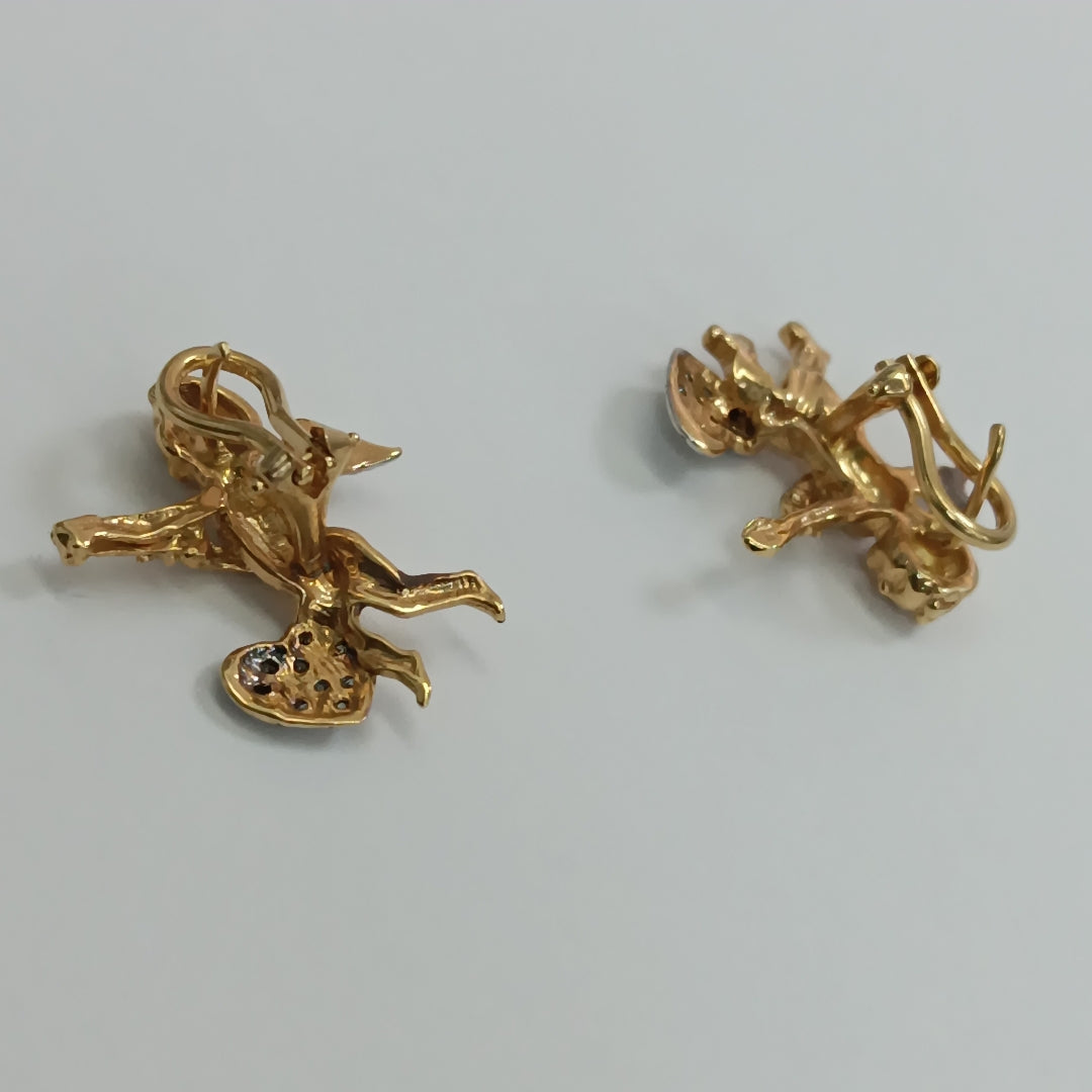 ARETES PAR ORO 14 K 8,50 GRMS (SEMINUEVO)