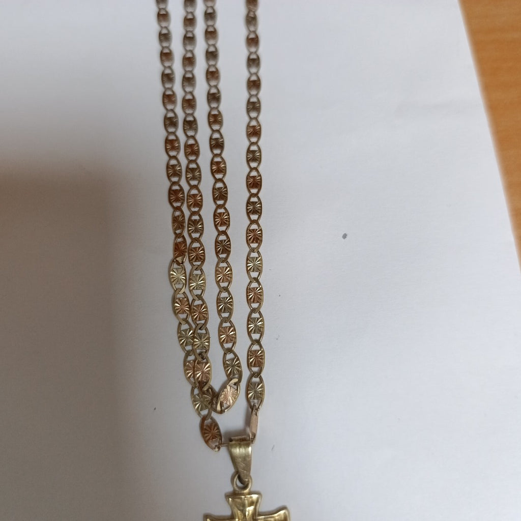 CADENA, CRUCIFIJO ORO 10 K 10.5 GRMS (SEMINUEVO)