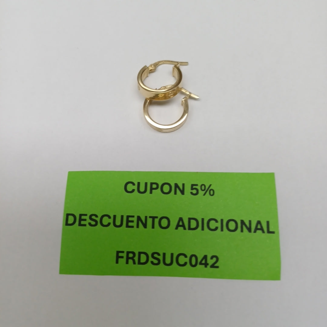 ARRACADAS PAR ORO 14 K 1.1 GRMS (SEMINUEVO)