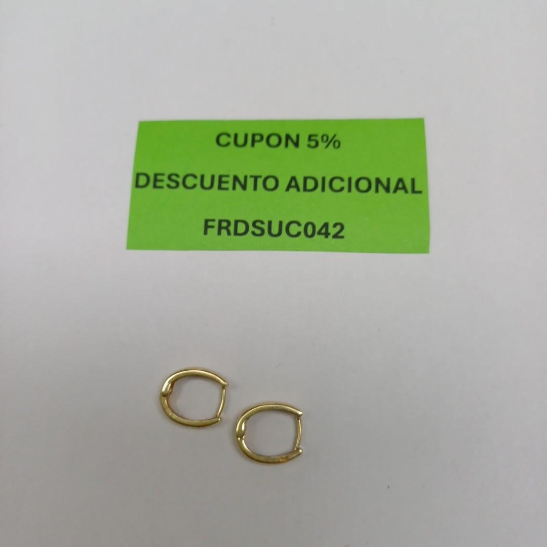 ARRACADAS PAR ORO 14 K 1.1 GRMS (SEMINUEVO)