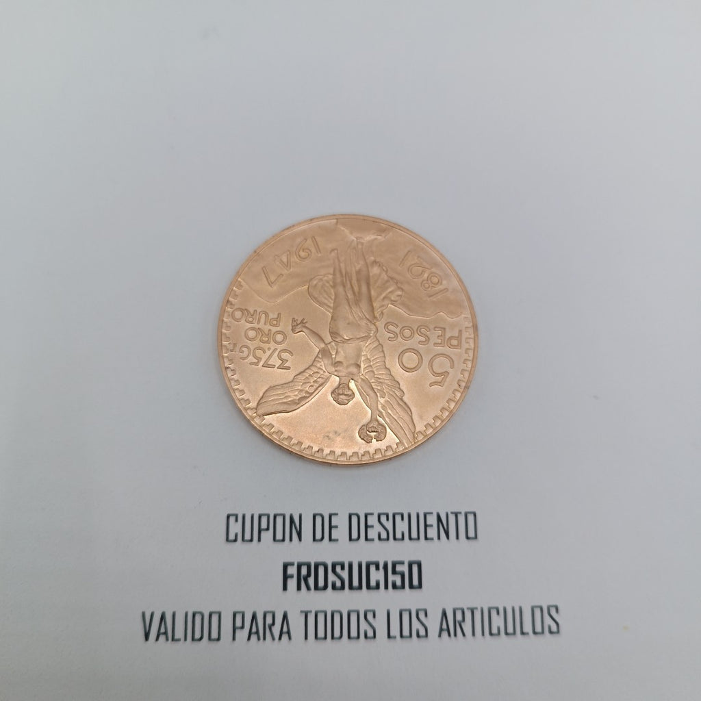 K1 41,70 GRMS 21 K IDENTIFICACIÓN MONEDA NOMINATIVA MONEDAS PESOS 50 PESOS (SEMINUEVO)
