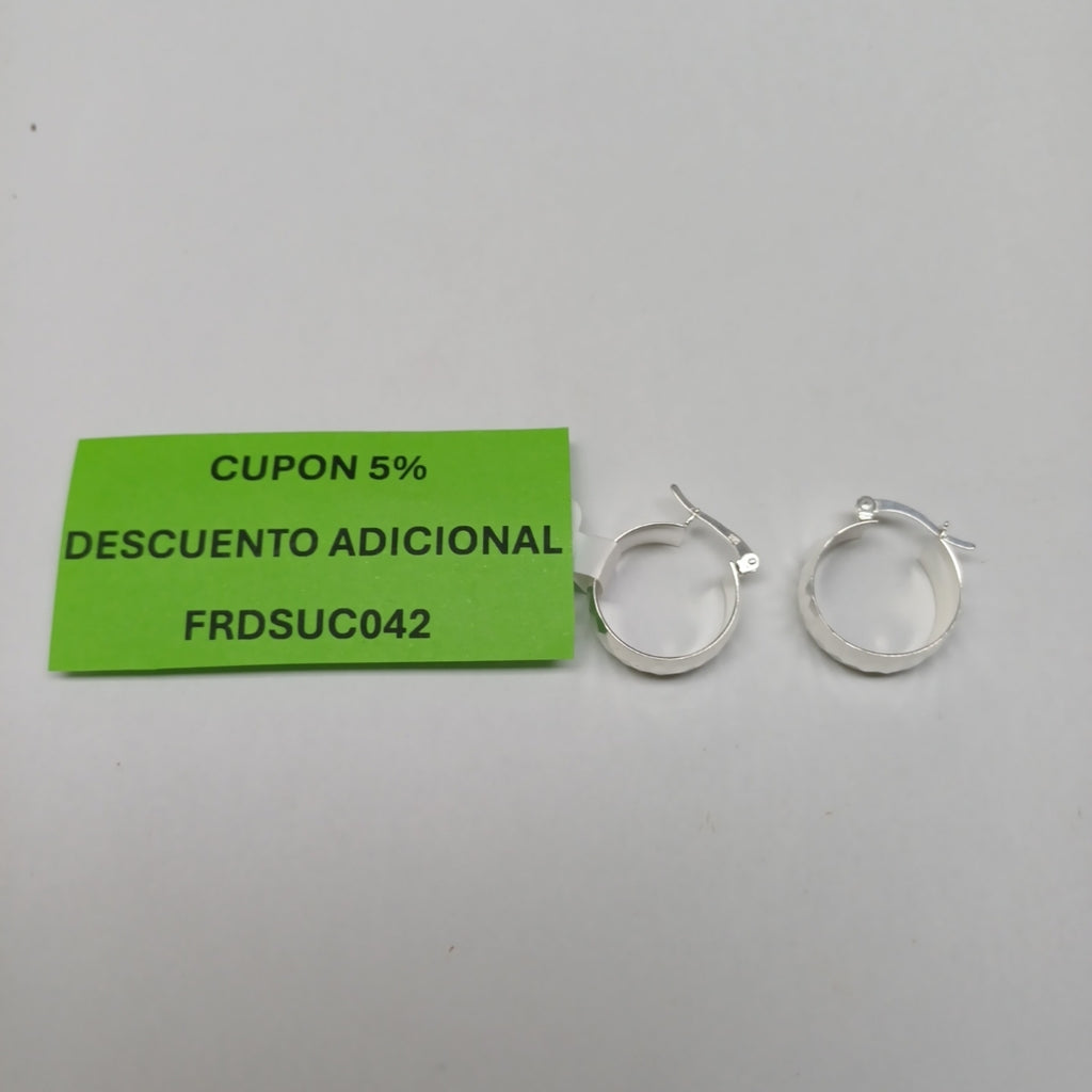 ARETES ARRACADAS FACETADAS PLATA .925 2.8 GR (NUEVO)