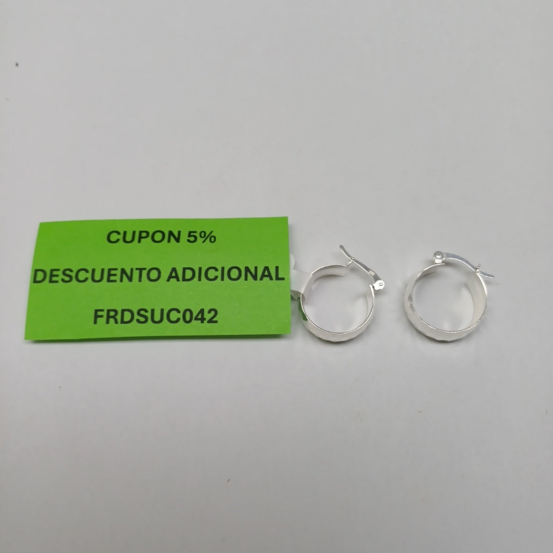 ARETES ARRACADAS FACETADAS PLATA .925 2.8 GR (NUEVO)