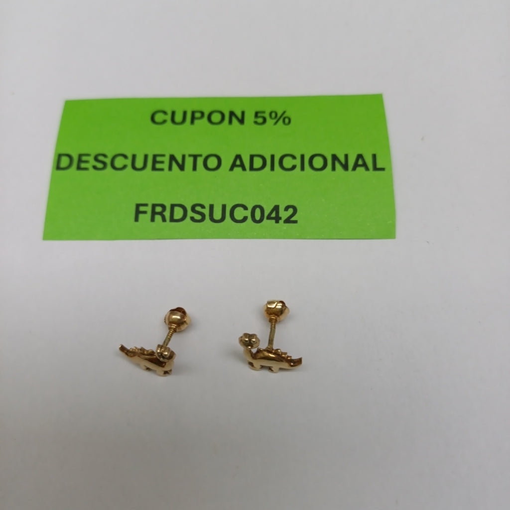 BROQUELES PAR ORO 14 K 1 GRMS (SEMINUEVO)