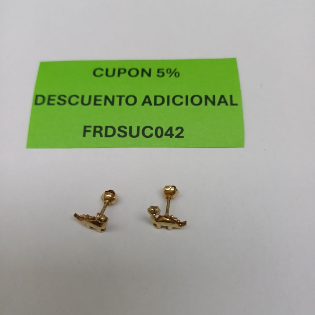 BROQUELES PAR ORO 14 K 1 GRMS (SEMINUEVO)