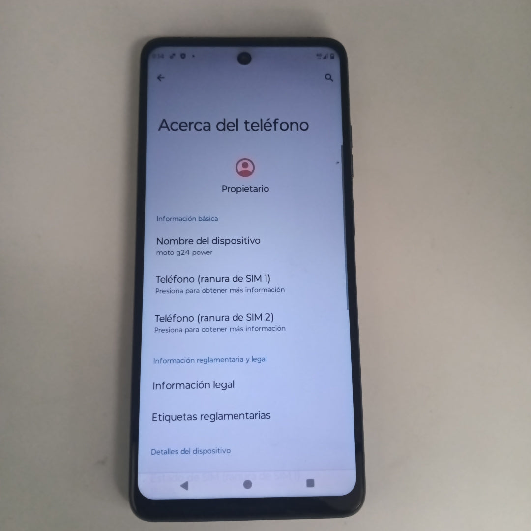 CELULAR MOTOROLA MOTO G24 POWER XT2425-1 (2024) 256 GB 8 GB RAM (SEMINUEVO)