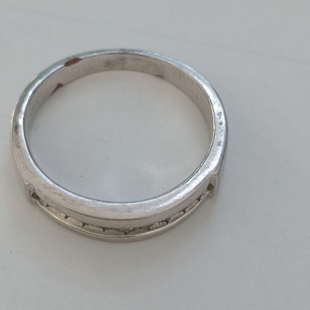 ANILLO ORO, ORO BLANCO 10 K 5.7 GRMS (SEMINUEVO)
