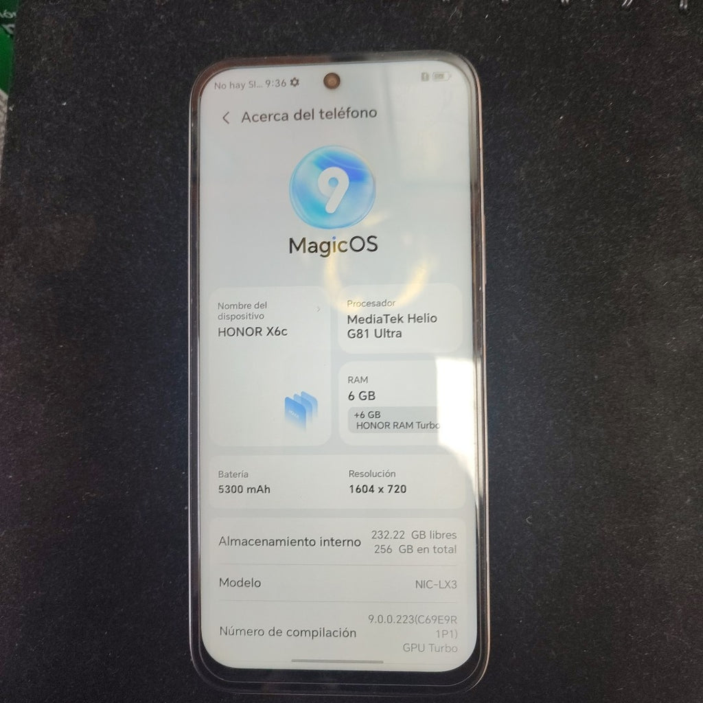 CELULAR HONOR X6C NIC-LX3 (2025) 256 GB 6 GB RAM (SEMINUEVO)