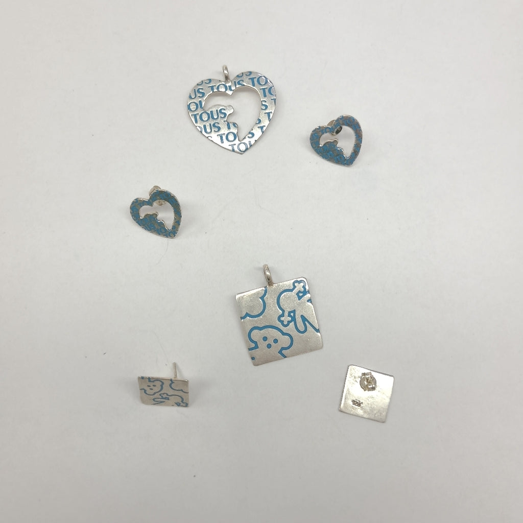 ARRACADAS PAR, DIJE PLATA 38 GRMS (SEMINUEVO)