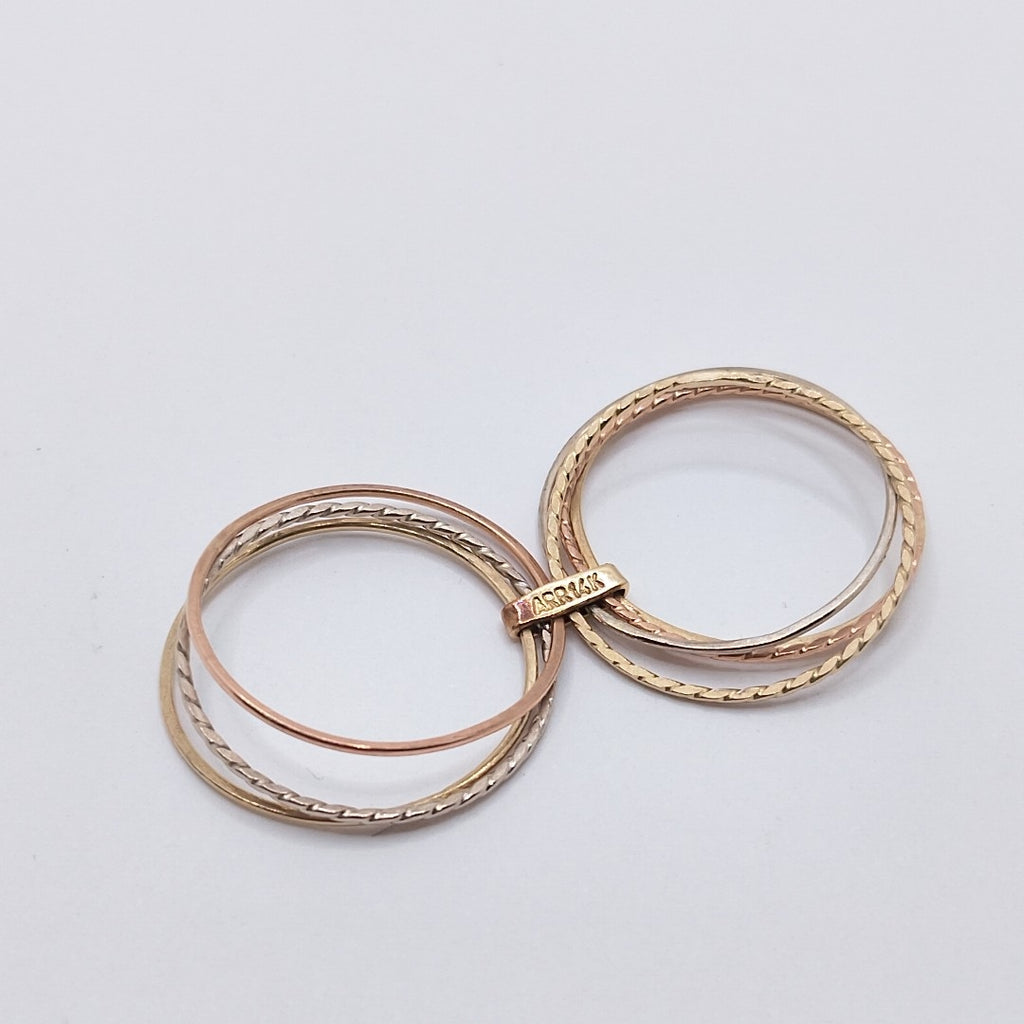SEMANARIO DE ARGOLLAS ORO 14 K 1.7 GRMS (SEMINUEVO)