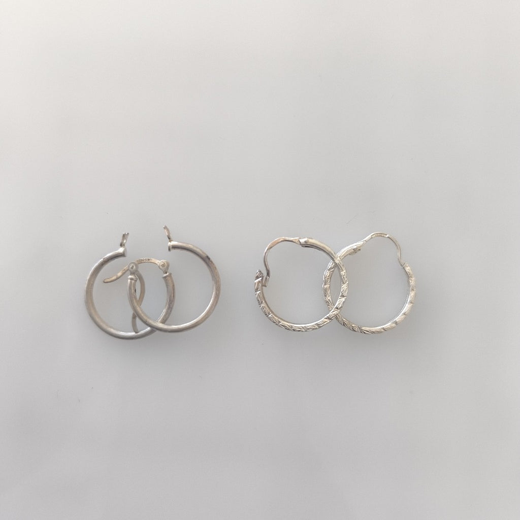 ARETES PAR,ARRACADAS PAR PLATA 3,50 GRMS (SEMINUEVO)