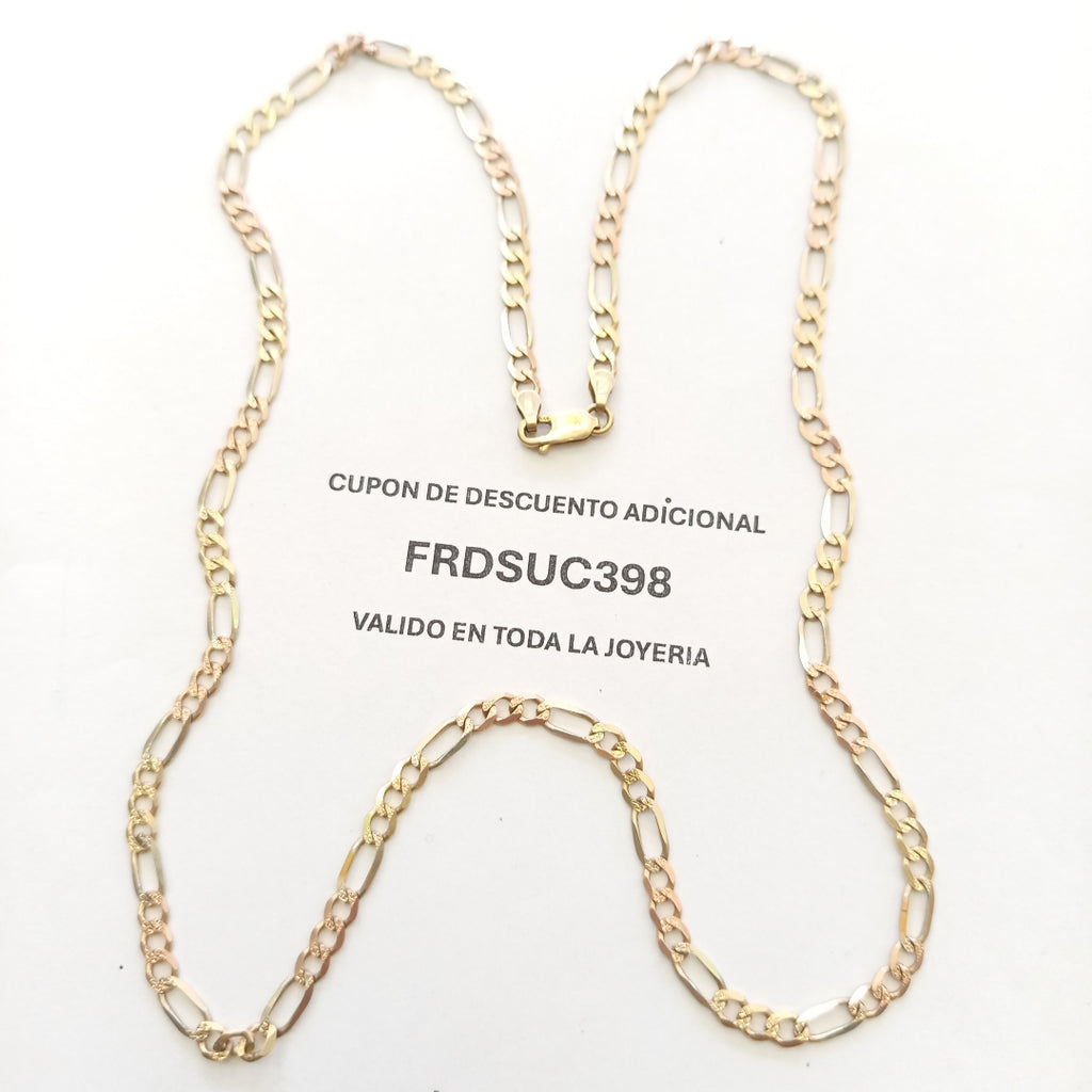 CADENA ORO,ORO COMBINADO 14 K 13,50 GRMS (SEMINUEVO)