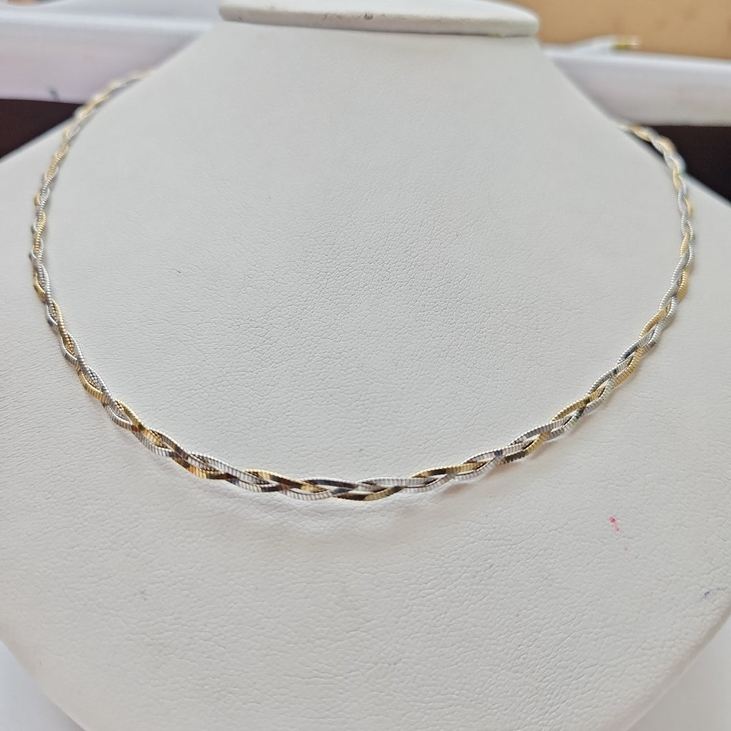 GARGANTILLA ORO,ORO BLANCO 14 K 5,60 GRMS (SEMINUEVO)