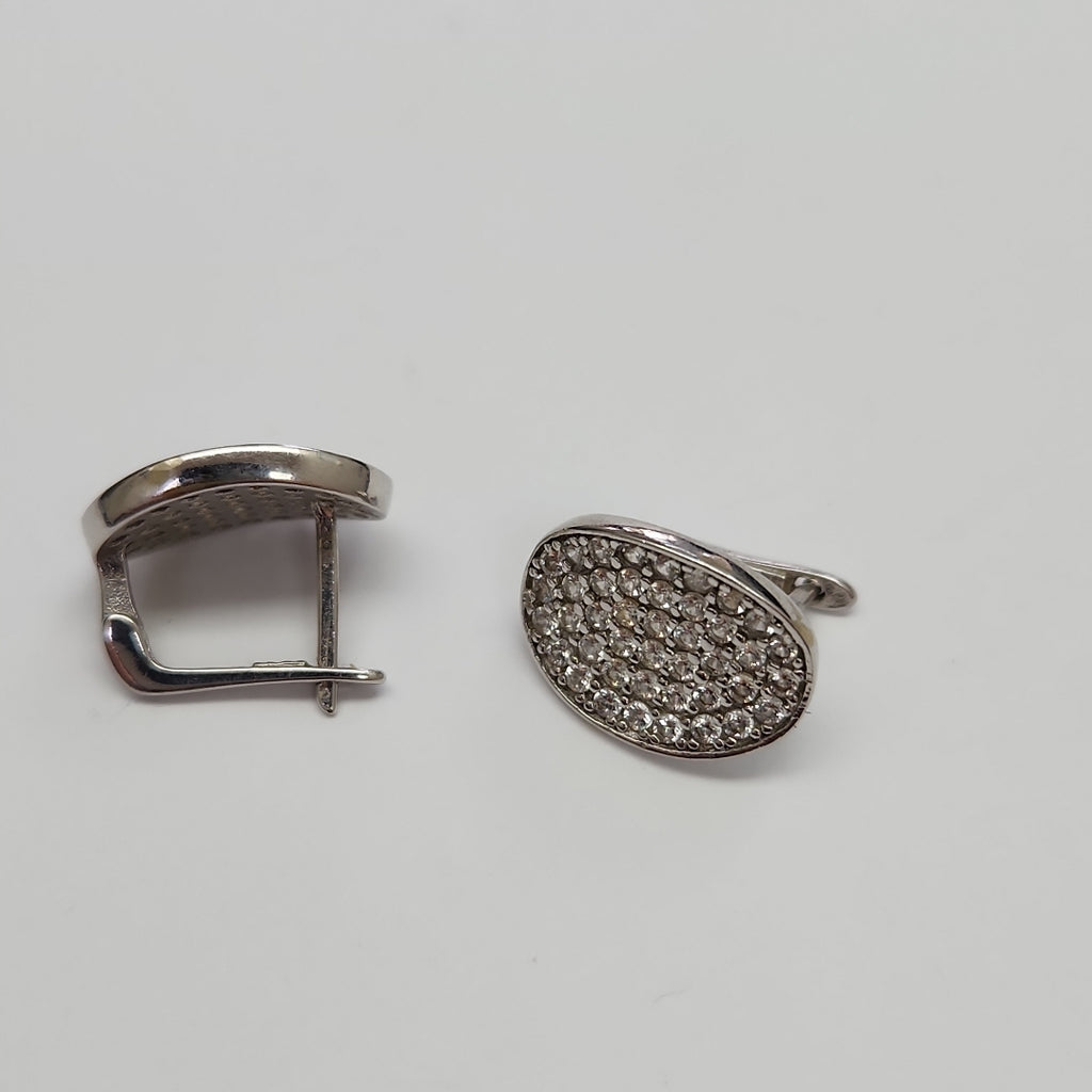 ARETES PAR ORO BLANCO 14 K 4,90 GRMS (SEMINUEVO)