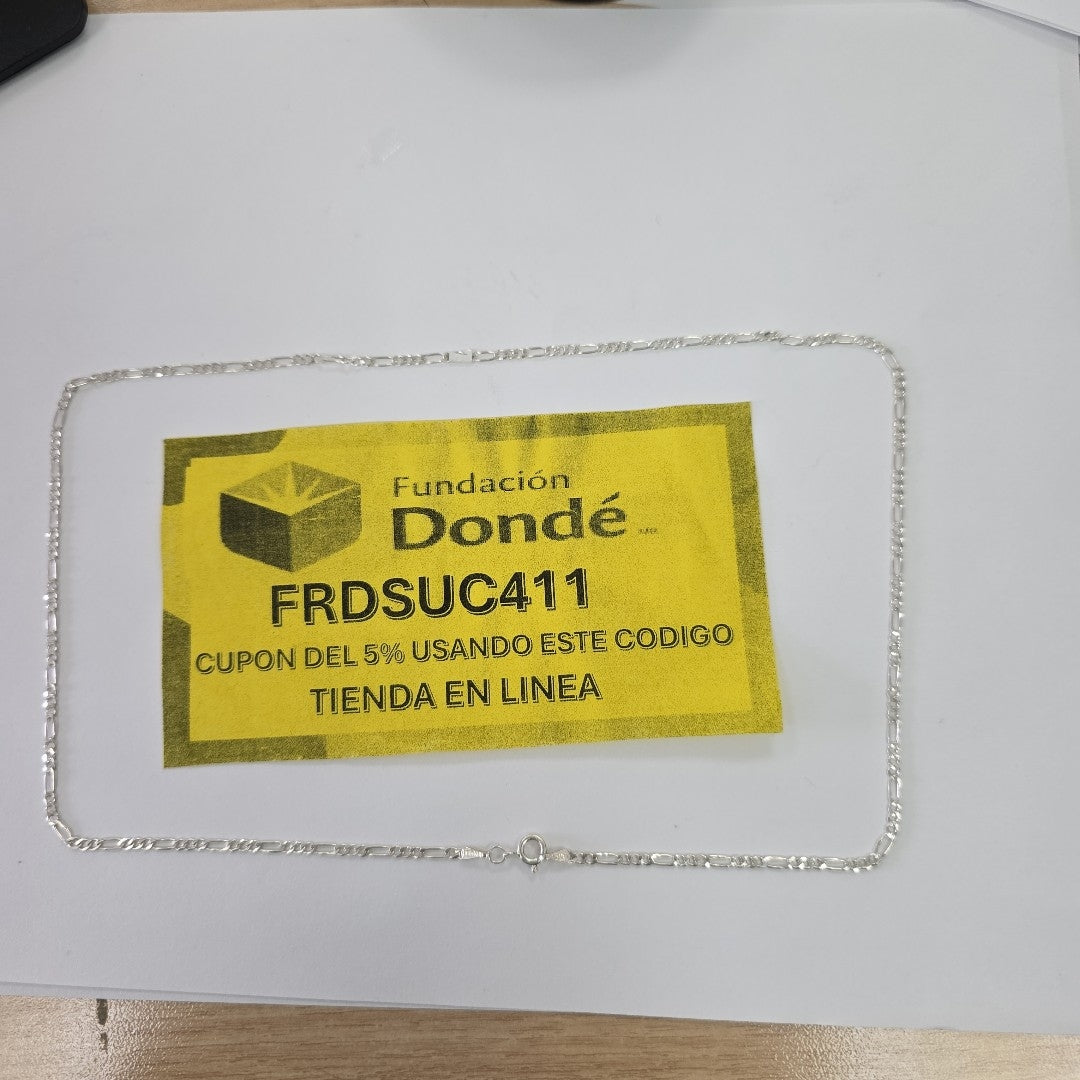 CADENA TEJIDO 3X1 PLATA .925 55 CM 4.4 GR (NUEVO)