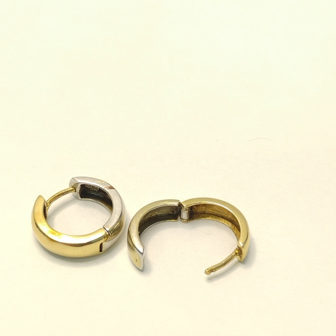 ARRACADAS PAR ORO, ORO BLANCO 14 K 2.7 GRMS (SEMINUEVO)
