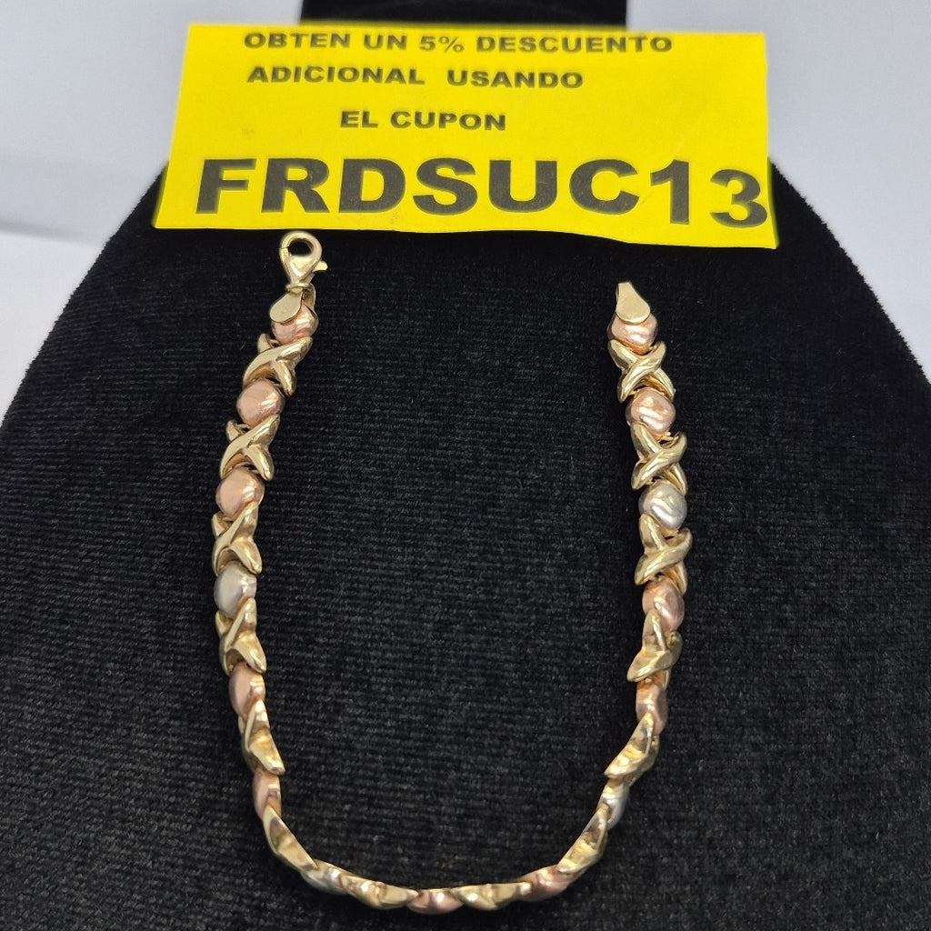 PULSERA ORO, ORO COMBINADO 10 K 6.8 GRMS (SEMINUEVO)