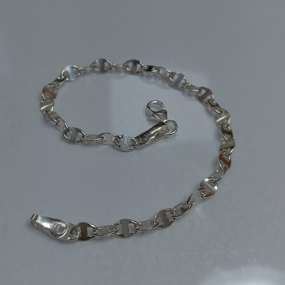 PULSERA TEJIDO ESPECIAL PLATA .925 18 CM 3.3 GR (NUEVO)