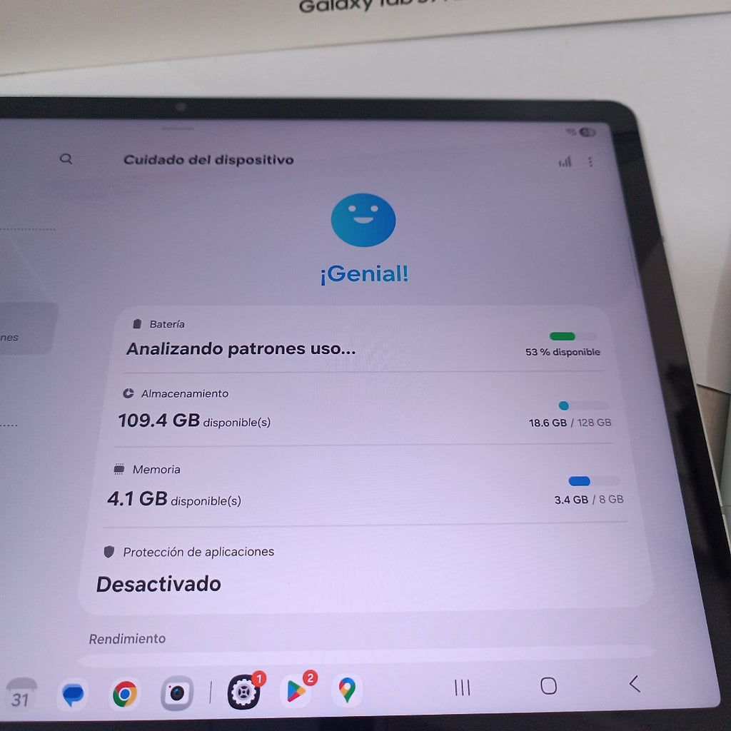 TABLETA SAMSUNG GALAXY TAB S9 FE+ SM-X610 (2023) 128 GB 8 GB RAM (SEMINUEVO)