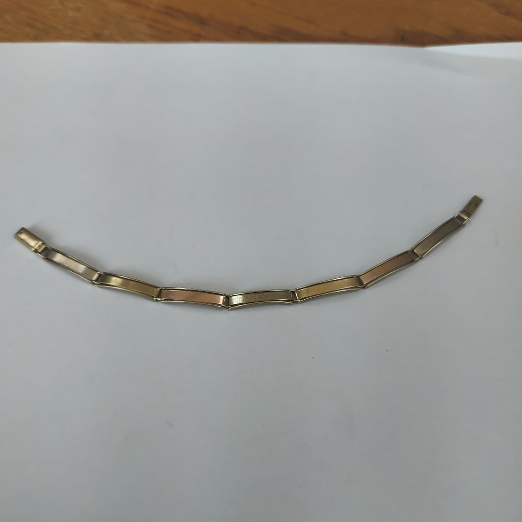 PULSERA ORO COMBINADO 10 K 7.4 GRMS (SEMINUEVO)