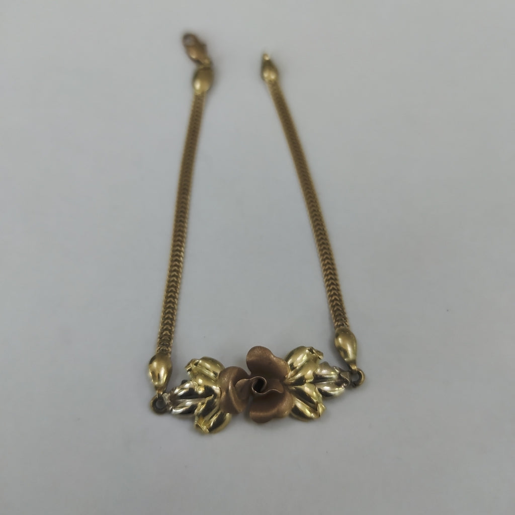 PULSERA ORO COMBINADO 14 K 5.8 GRMS (SEMINUEVO)