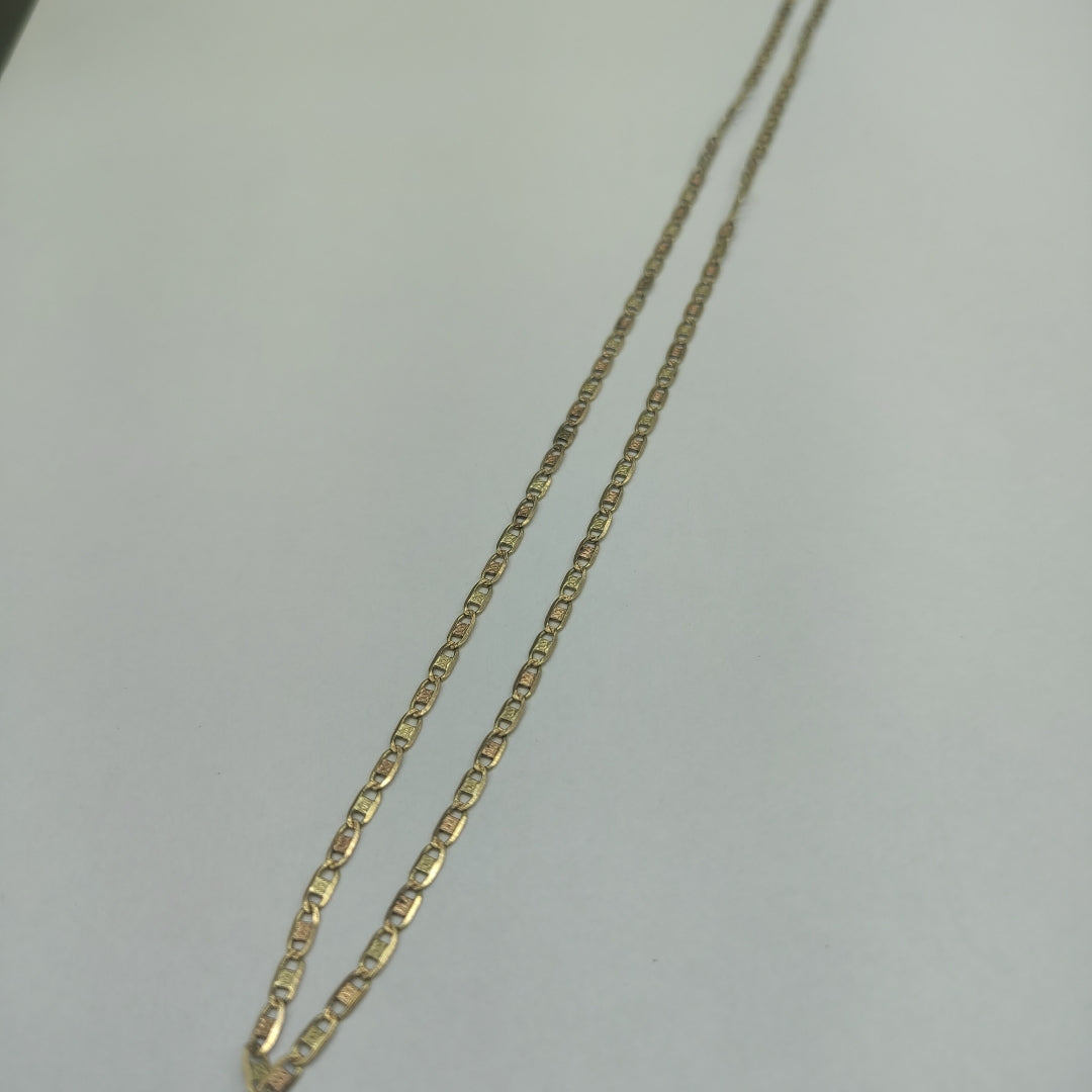 CADENA ORO, ORO COMBINADO 14 K 3.7 GRMS (SEMINUEVO)
