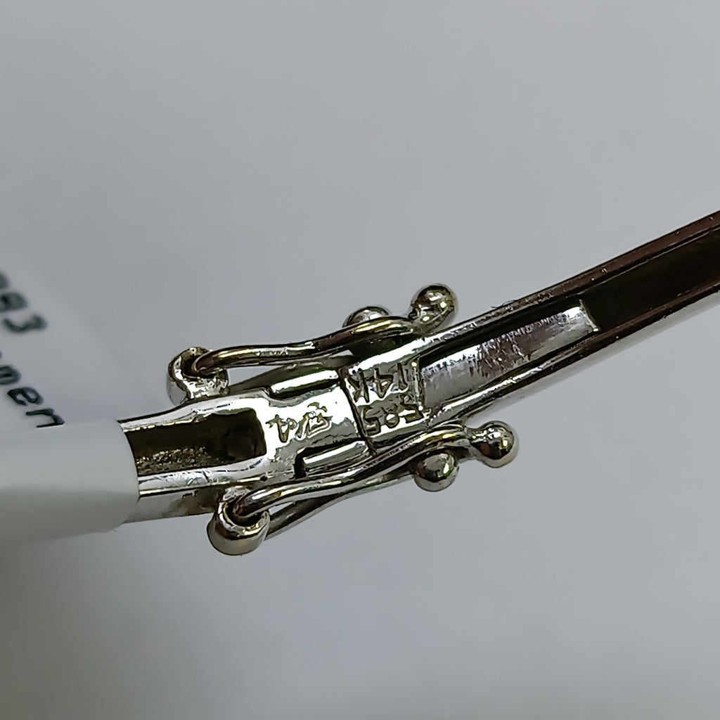 PULSERA RIGIDA ORO BLANCO 14 K 6,60 GRMS (SEMINUEVO)
