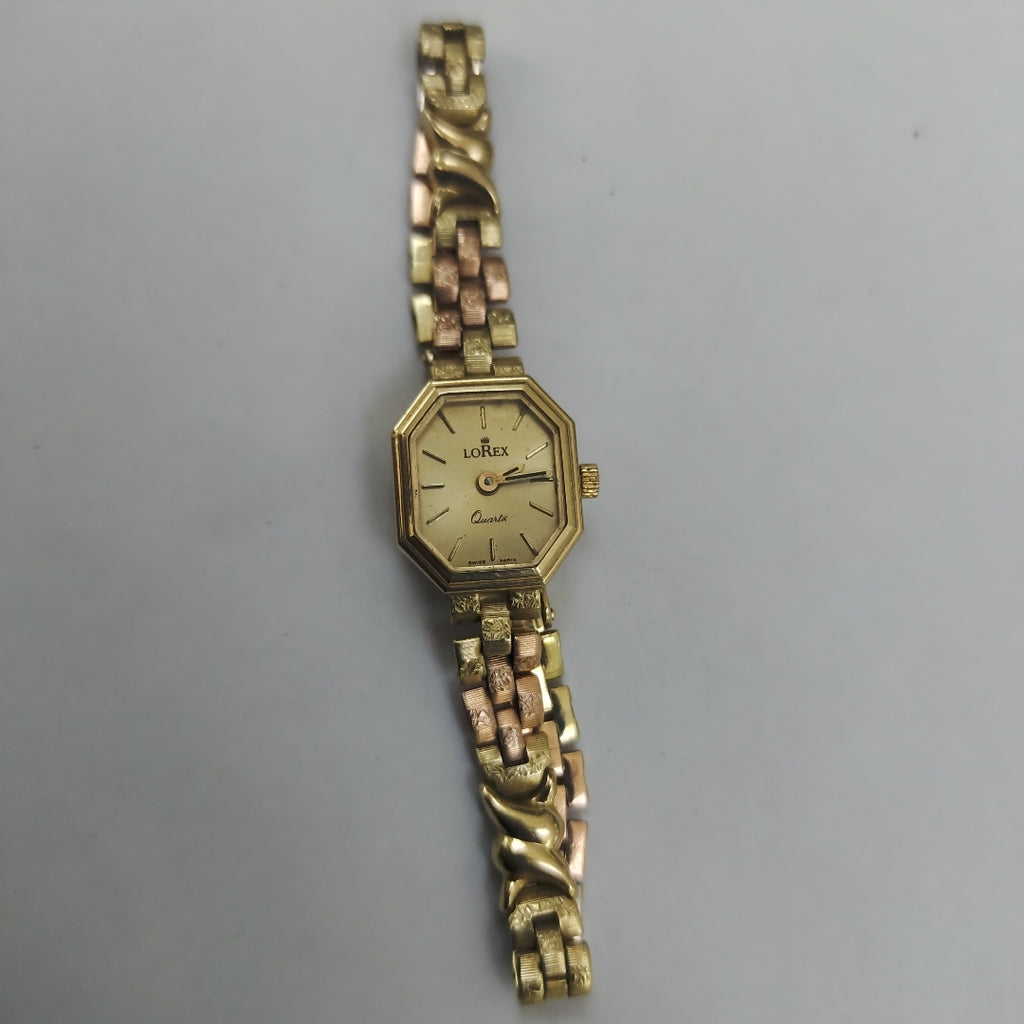RELOJ CAJA Y PULSO ORO ORO, ORO COMBINADO 14 K 16 GRMS (SEMINUEVO)
