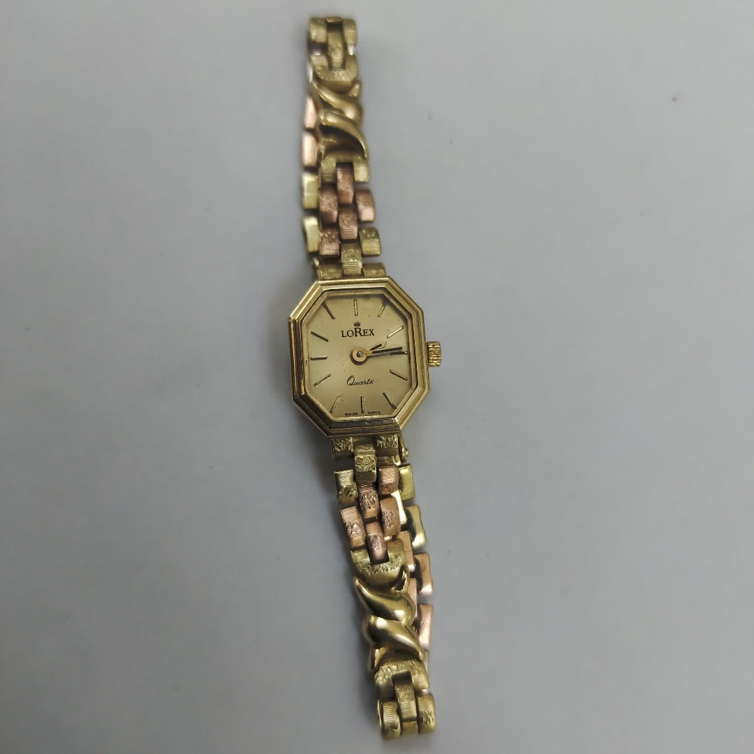 RELOJ CAJA Y PULSO ORO ORO, ORO COMBINADO 14 K 16 GRMS (SEMINUEVO)