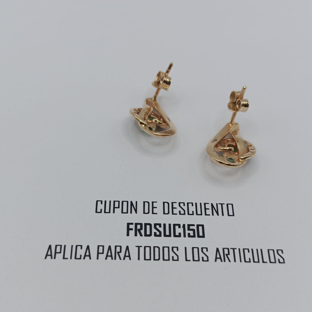BROQUELES PAR ORO 14 K 3,30 GRMS (SEMINUEVO)