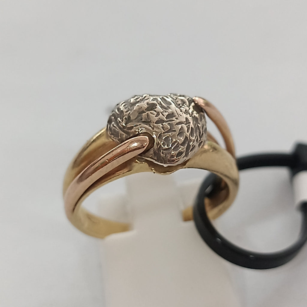 ANILLO ORO COMBINADO 18 K 6,80 GRMS (SEMINUEVO)