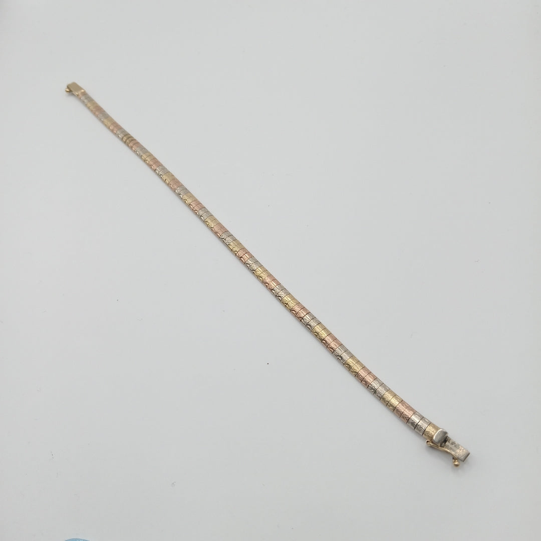 PULSERA ORO, ORO COMBINADO 14 K 10 GRMS (SEMINUEVO)