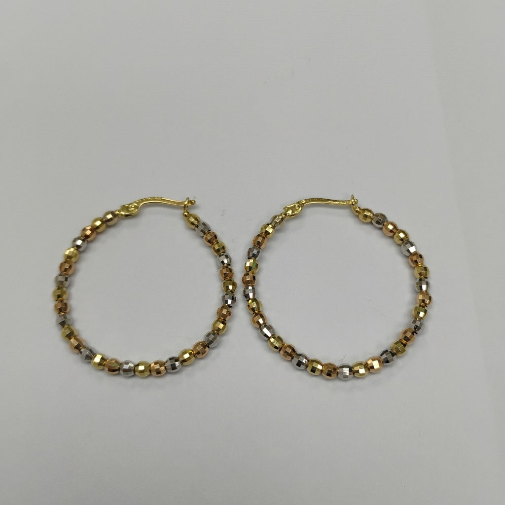 ARRACADAS PAR ORO COMBINADO 14 K 4.6 GRMS (SEMINUEVO)