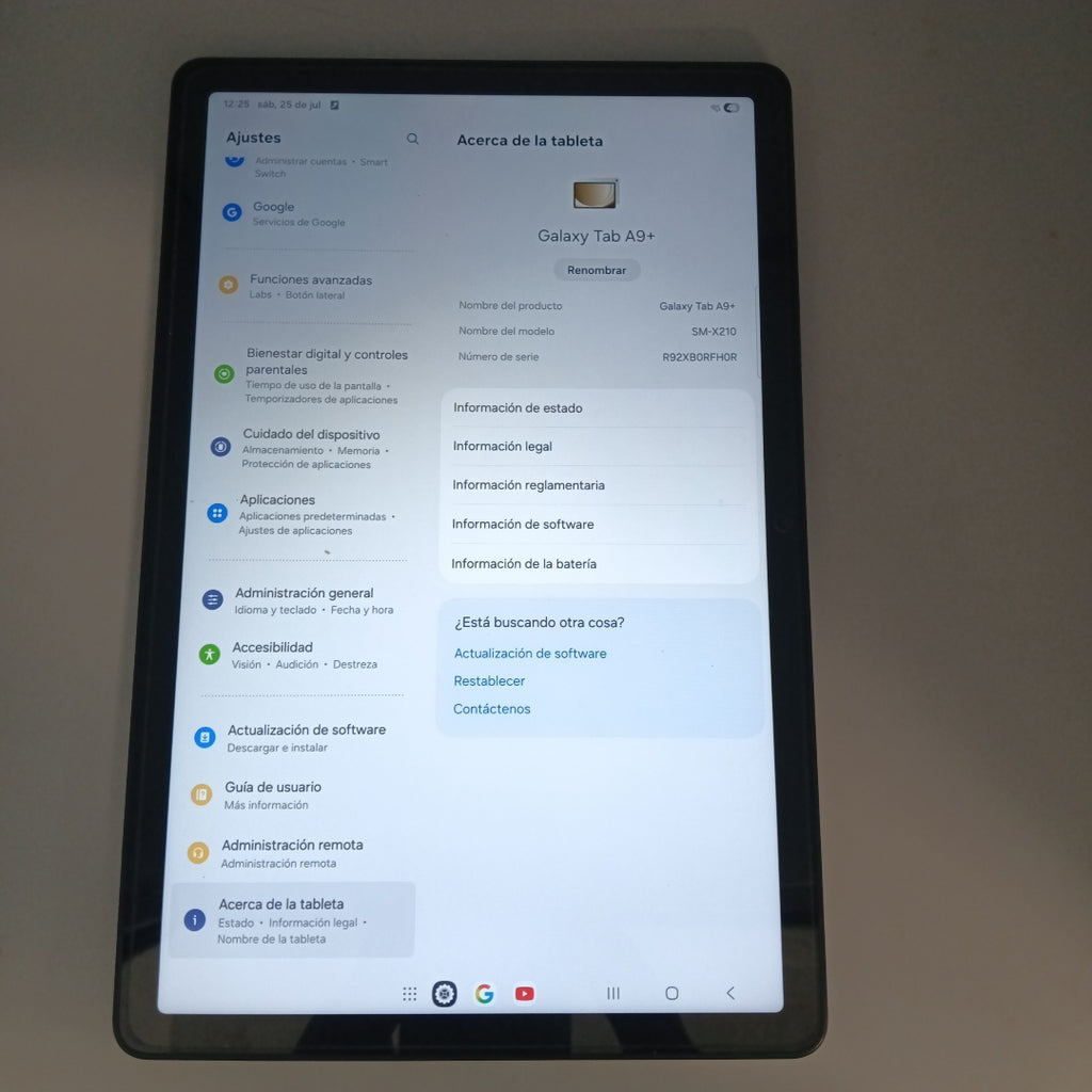 TABLETA SAMSUNG GALAXY TAB A9+ SM-X210 (2023) 128 GB 8 GB RAM (SEMINUEVO)