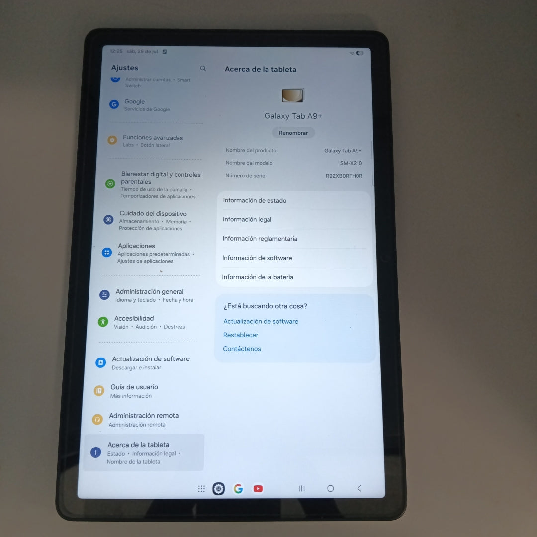 TABLETA SAMSUNG GALAXY TAB A9+ SM-X210 (2023) 128 GB 8 GB RAM (SEMINUEVO)
