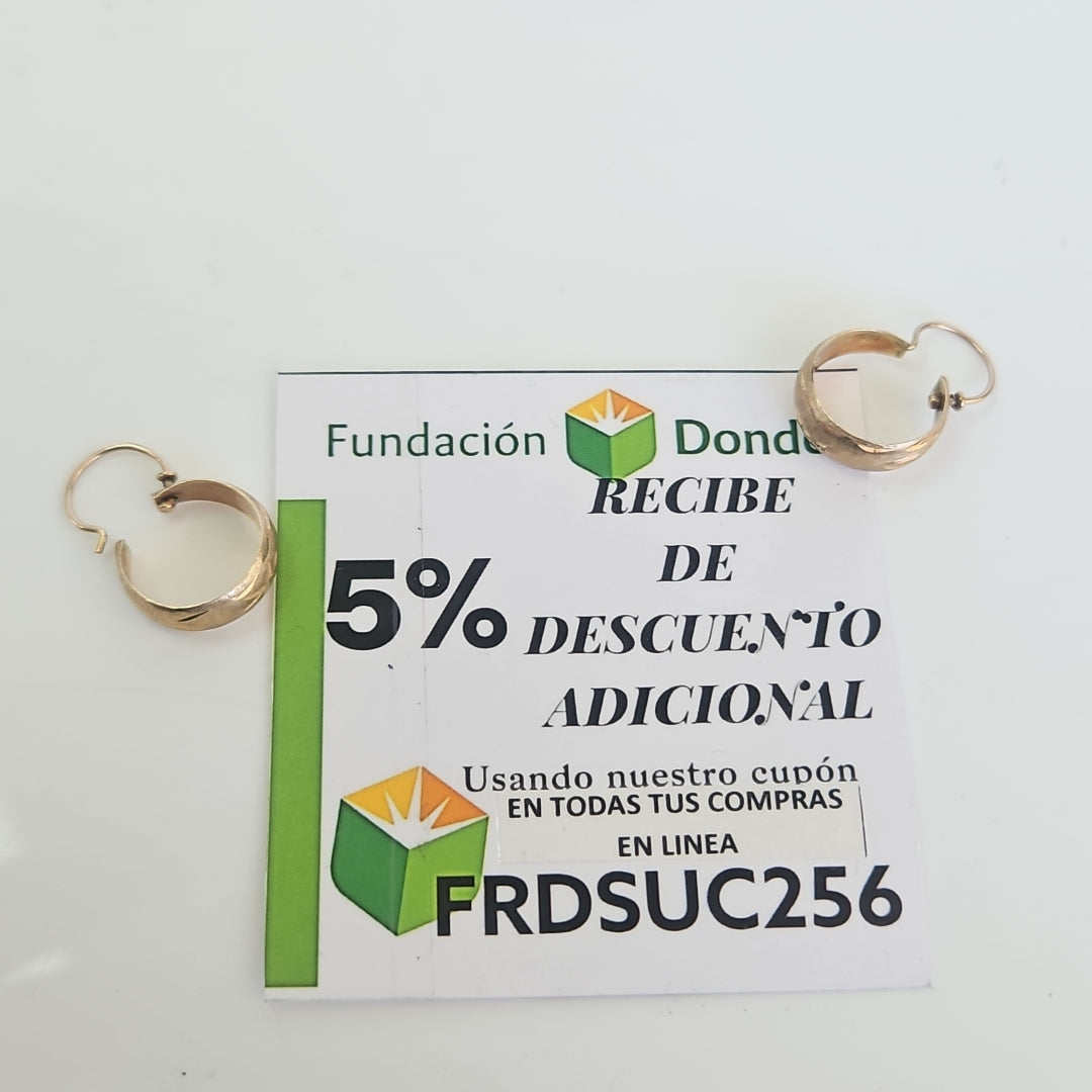 ARETES PAR ORO 8 K 1,60 GRMS (SEMINUEVO)