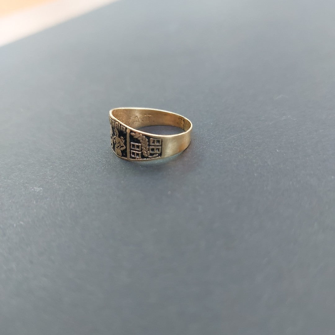 ANILLO DE GRADUACIÓN ORO 10 K 1.5 GRMS (SEMINUEVO)