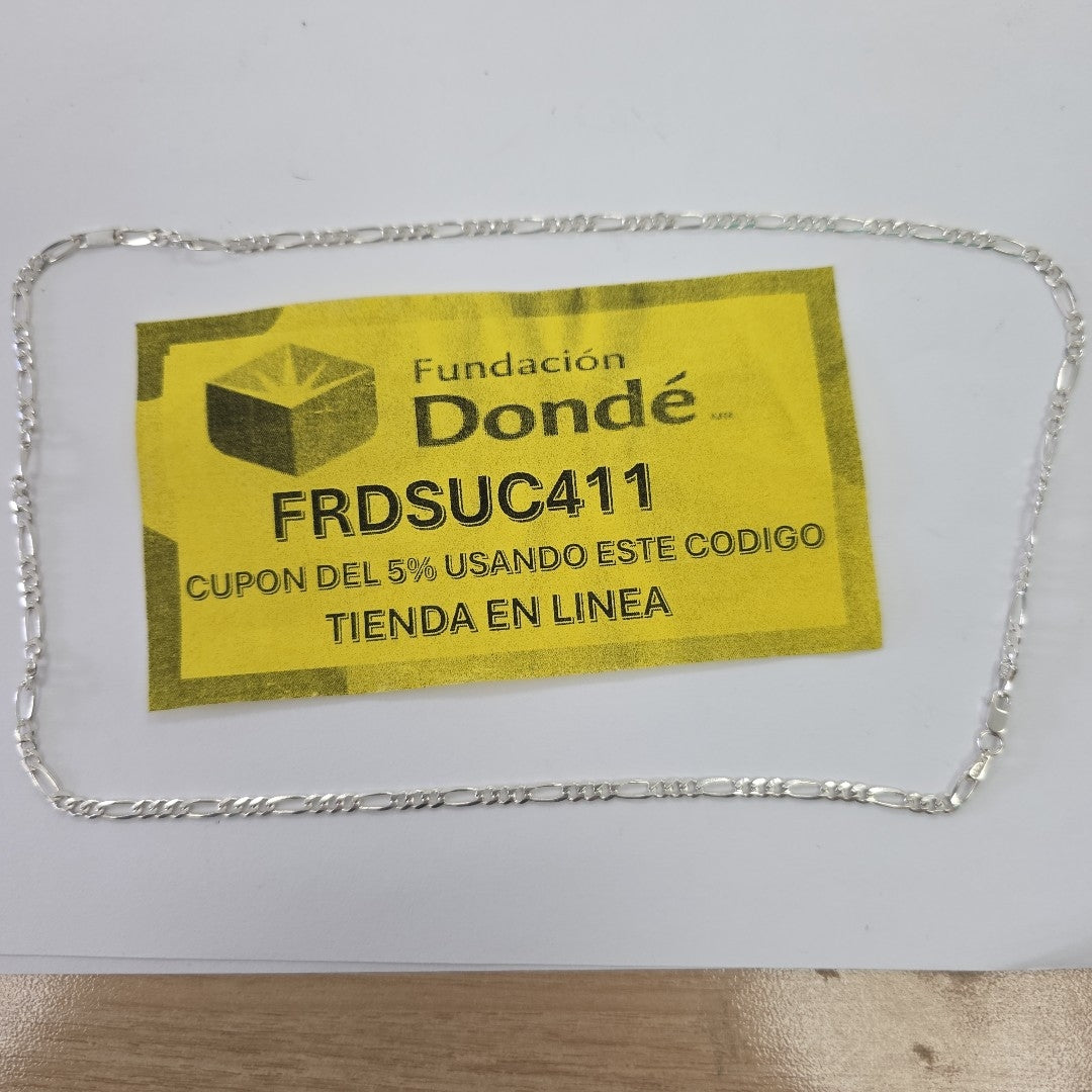 CADENA TEJIDO 3X1 PLATA .925 55 CM 7.5 GR (NUEVO)