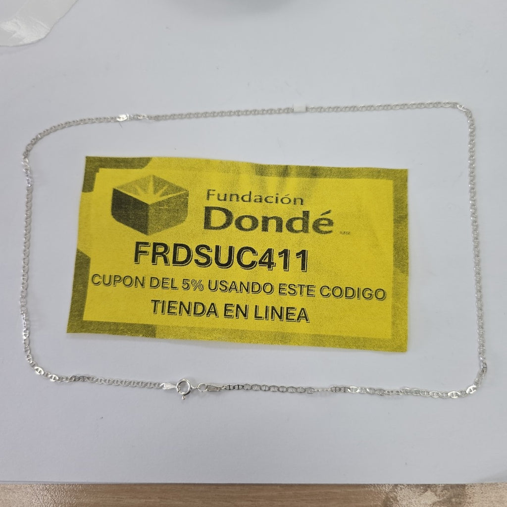 CADENA TEJIDO GUCHI PLATA .925 55 CM 3.4 GR (NUEVO)