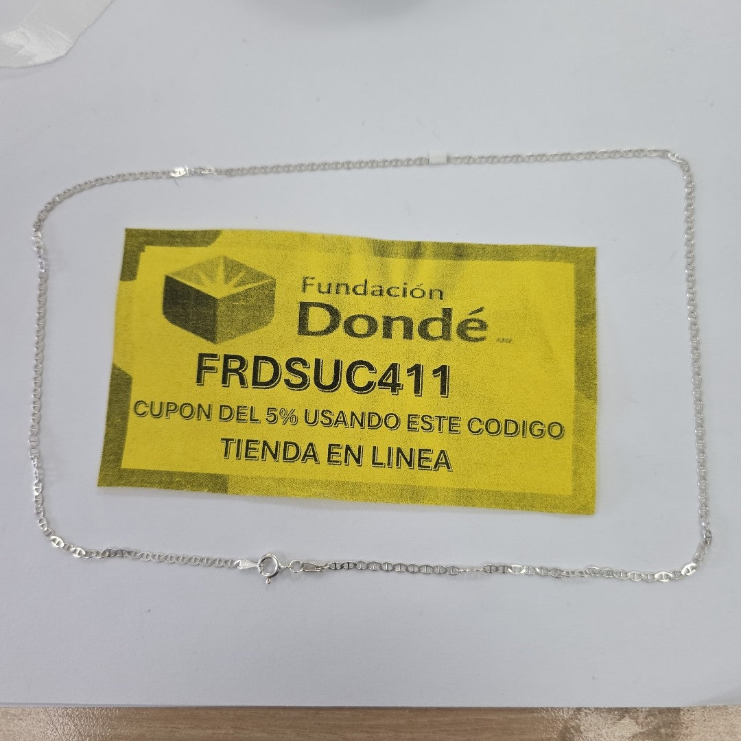 CADENA TEJIDO GUCHI PLATA .925 55 CM 3.4 GR (NUEVO)