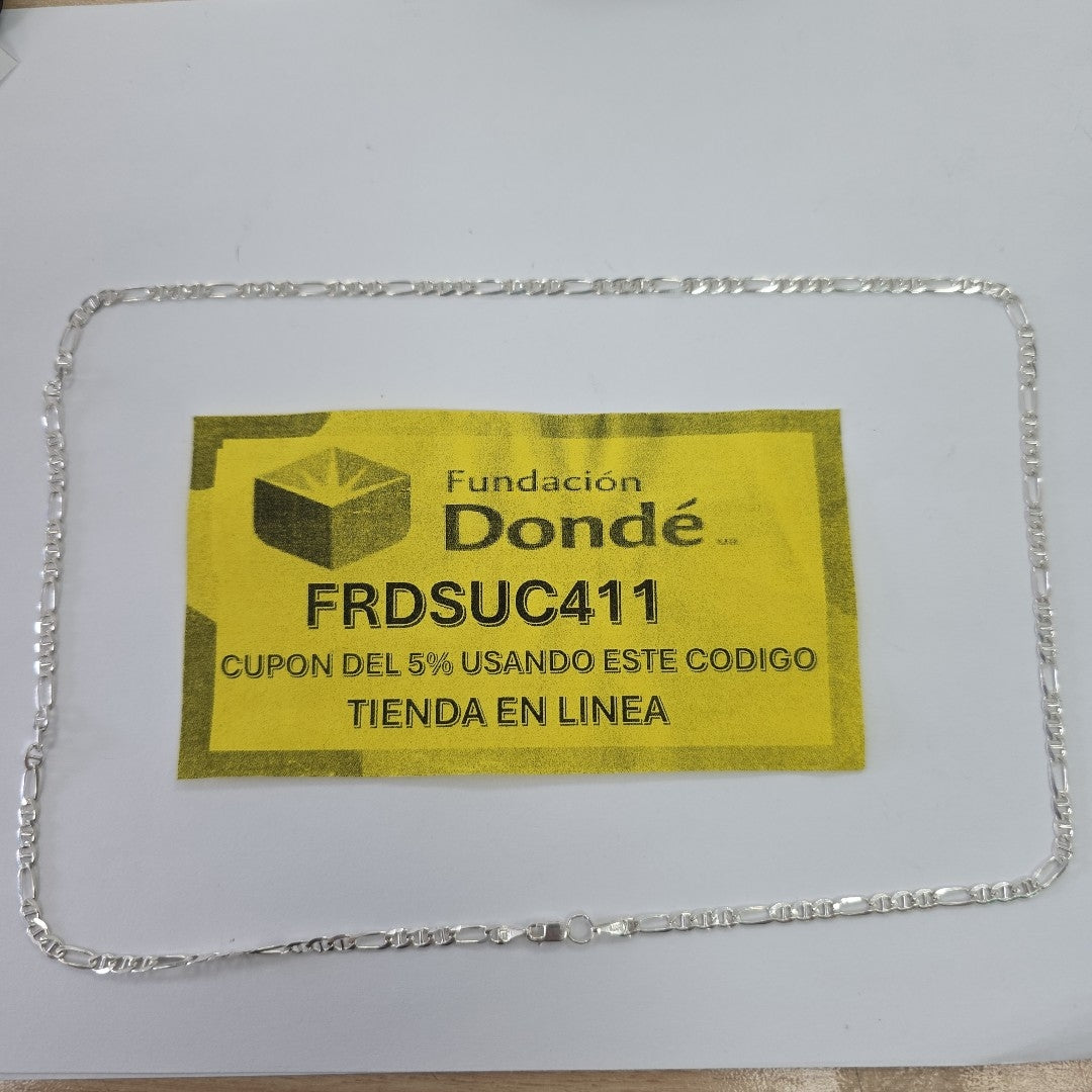 CADENA TEJIDO 3X1 PLATA .925 60 CM 8.2 GR (NUEVO)
